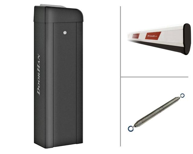 Комплект базовый шлагбаума BARRIER-PRO-5000 в составе стойка BARRIER-PRO со встроенной сигнальной лампой и приемником, стрела BOOM-5, пружина балансировочная BR13