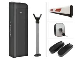 Комплект шлагбаума BR-PRO-RPD3000KIT, в составе стойка Barrier-PRO-RPD со встроенной сигнальной лампой и приемником, стрела BOOM-3, опора стрелы, ключ-кнопка KEYSWITCH-N, фотоэлементы PHOTOCELL-N