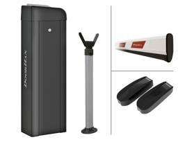 Комплект шлагбаума BR-PRO4000KIT, в составе стойка Barrier-PRO со встроенной сигнальной лампой и приемником, стрела BOOM-4, опора стрелы, ключ-кнопка KEYSWITCH-N, фотоэлементы PHOTOCELL-N