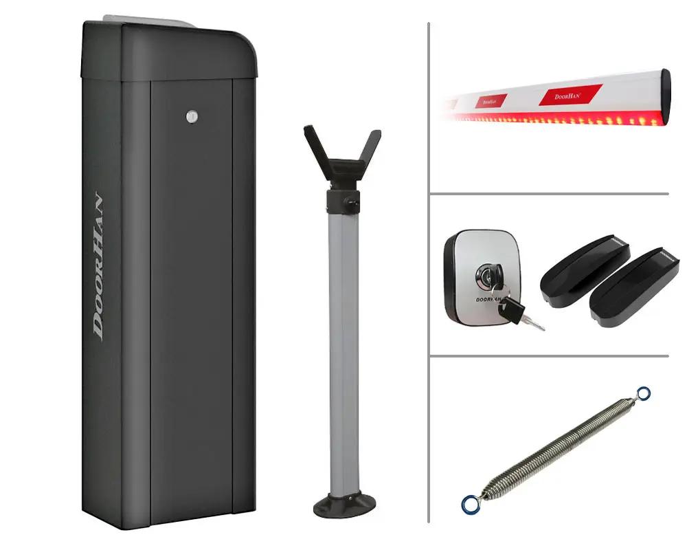 Комплект шлагбаума BR-PRO5000LEDKIT, в составе стойка Barrier-PRO со встроенной сигнальной лампой и приемником, стрела BOOM-5-LED, опора стрелы, ключ-кнопка KEYSWITCH-N, фотоэлементы PHOTOCELL-N, пружина балансировочная BR13.