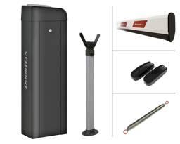 Комплект шлагбаума BR-PRO6000KIT, в составе стойка Barrier-PRO со встроенной сигнальной лампой и приемником, стрела BOOM-6, опора стрелы, ключ-кнопка KEYSWITCH-N, фотоэлементы PHOTOCELL-N, пружина балансировочная BR11.